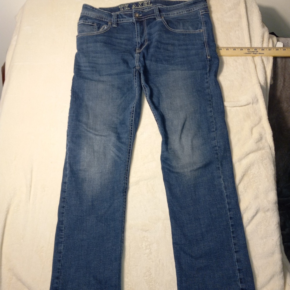 TK Axel Jeans Mens 36x32 Blue Denim Hartford Connecticut Slim Dark Wash